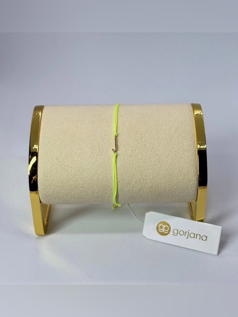 Gorjana New Alphabet Prism Bracelet Yellow Cord with Gold Plated J Initial Charm